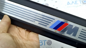 Outer front right door sill trim BMW X3 F25 11-17 black with chrome insert, M-Sport, scratches on chrome, chrome peeling