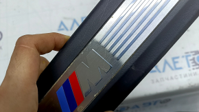 Outer front right door sill trim BMW X3 F25 11-17 black with chrome insert, M-Sport, scratches on chrome, chrome peeling