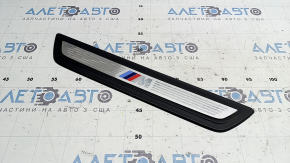 Outer front left door sill trim BMW X3 F25 11-17 black with chrome insert, M-Sport, scratches on chrome