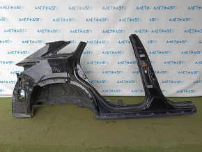 Quarter wing rear right Infiniti QX50 19-25 sawed off with the central pillar, black, pokes