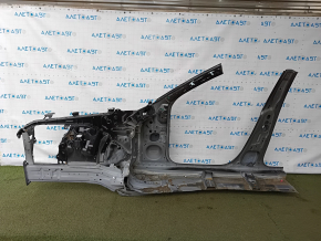Front right quarter of Mazda CX-90 24-26 sawed off with central pillar, black, pokes