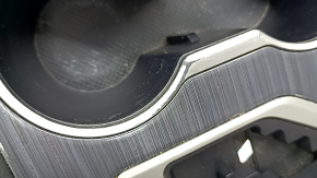 Center console trim with cup holders Toyota Camry v50 12-14 usa gray wood, worn, scratches