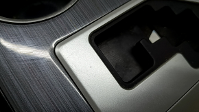 Center console trim with cup holders Toyota Camry v50 12-14 usa gray wood, worn, scratches