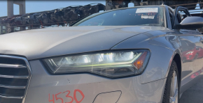Front left headlight assembly Audi A6 C7 16-18 rest LED, sand, chip, yellowing LED