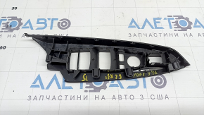 Front left window lift control trim for BMW X3 F25 11-17, black with chrome, broken fasteners