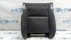 BMW X3 F25 11-17 passenger seat cushion upholstery, black leather with gray stitching, Sport, heated, dry-cleanable, scratched
