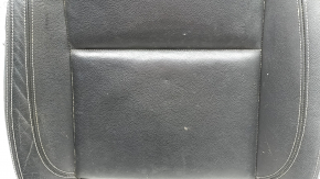 BMW X3 F25 11-17 passenger seat cushion upholstery, black leather with gray stitching, Sport, heated, dry-cleanable, scratched
