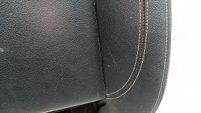 BMW X3 F25 11-17 passenger seat cushion upholstery, black leather with gray stitching, Sport, heated, dry-cleanable, scratched