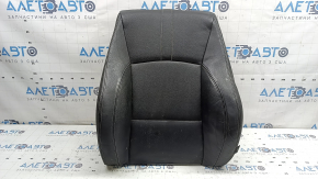 BMW X3 F25 11-17 driver's seat back upholstery, black leather with gray stitching, Sport, dry-cleanable, creases in the leather