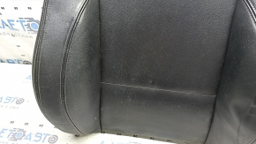 BMW X3 F25 11-17 driver's seat back upholstery, black leather with gray stitching, Sport, dry-cleanable, creases in the leather