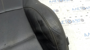 BMW X3 F25 11-17 driver's seat back upholstery, black leather with gray stitching, Sport, dry-cleanable, creases in the leather