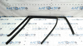 Rear left glass seal with molding for BMW X3 F25 11-17, gloss black