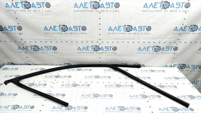 Front left glass seal with upper molding for BMW X3 F25 11-17, gloss black