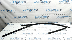Front right glass seal with upper molding for BMW X3 F25 11-17, gloss black