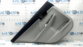 Door trim card rear left Toyota Camry v50 12-14 usa gray with gray insert leather, armrest gray leather, scratches, dented