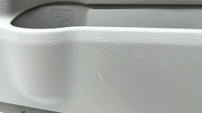 Door trim, front right card, Toyota Camry v50 12-14 usa, gray with gray insert, leather, gray leather armrest, whitened plastic, worn, dents