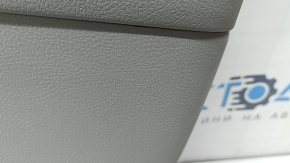 Door trim, front right card, Toyota Camry v50 12-14 usa, gray with gray insert, leather, gray leather armrest, whitened plastic, worn, dents