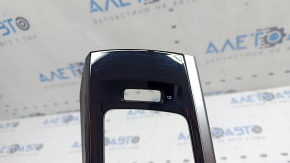 Front panel center trim BMW X3 F25 15-17 black gloss with chrome, scratches