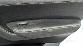 Door trim panel rear right complete BMW X3 F25 11-17 black leather without curtain, black leather armrest, black leather insert, wood molding, scratches, peeling handle, dry cleaning required
