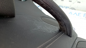 Door trim panel rear right complete BMW X3 F25 11-17 black leather without curtain, black leather armrest, black leather insert, wood molding, scratches, peeling handle, dry cleaning required