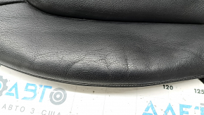 Driver's seat cushion upholstery for Audi A6 C7 12-17, black leather, heated, dented, cracked