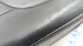 Driver's seat cushion upholstery for Audi A6 C7 12-17, black leather, heated, dented, cracked
