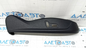 Audi A6 C7 12-18 passenger seat control trim, type 2, black, scratches, broken mount