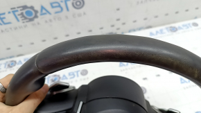 Steering wheel assembly BMW X3 F25 13-17 black leather, without heating, M Sport, with airbag, with buttons, with paddle shifters, worn, scratches