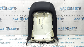 Audi A6 C7 12-18 passenger seat back upholstery, black leather, heated