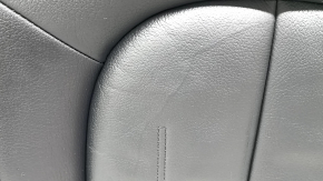 The back of the rear row of seats, right, Audi A6 C7 12-18, black leather, heated, with a seat belt, a shot belt, missing belt cover, dented