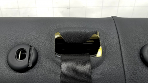 The back of the rear row of seats, right, Audi A6 C7 12-18, black leather, heated, with a seat belt, a shot belt, missing belt cover, dented