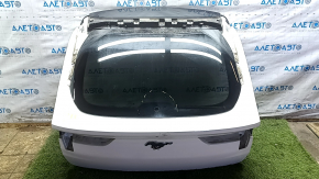 Naked tailgate with glass Ford Mustang Mach-E 21-26 white A3, plastic, with emblem, spray paint, traces of repair