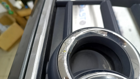 Radiator grill Audi Q8 19-23 gray with chrome under the radar, cracked chrome on the logo