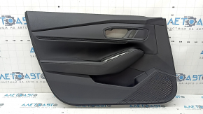 Door trim card front left Honda Accord 23-26 black, armrest leather black, insert leather black, dented, worn