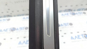 Rear left outer door sill trim for Audi Q8 19-26, black with chrome, scratches, broken fasteners