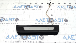 Rear right outer door sill trim Audi Q8 19-26 black with chrome, scratches