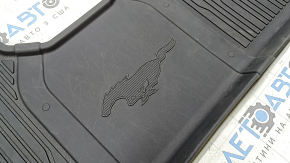 Set of floor mats for Ford Mustang Mach-E 21-26 black rubber, scuffed