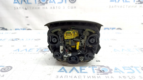 Airbag in the steering wheel, driver's side, Audi Q8 19-26, black, covered in soot
