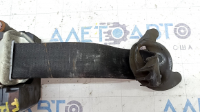 Passenger seat belt with squib for Audi Q8 19-26, black, rusty squib, missing fragment, melted, covered in soot