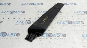 Left outer center pillar trim for Audi Q8 19-26, glossy black, glued