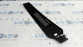 Left outer center pillar trim for Audi Q8 19-26, glossy black, glued
