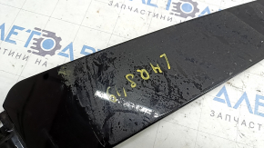 Left outer center pillar trim for Audi Q8 19-26, glossy black, glued