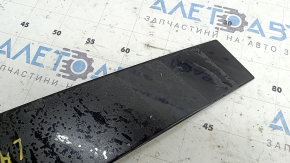 Left outer center pillar trim for Audi Q8 19-26, glossy black, glued