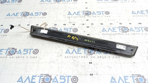 Front left outer door sill trim for Audi Q8 19-26, black with chrome, backlight, scratches, chrome for dry cleaning