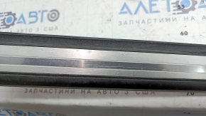 Front left outer door sill trim for Audi Q8 19-26, black with chrome, backlight, scratches, chrome for dry cleaning