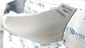 Bare front bumper Honda Accord 23-26 without parking sensors, white, dents