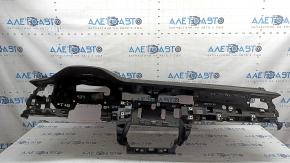 The dashboard front panel without AIRBAG Audi Q8 19-25 is black, sooty, melted