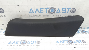 Side panel of the 2nd row of seats, left, Audi Q8 19-23, black ANTHRAZIT leather, crack in the fastening, covered in soot