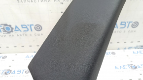 Side panel of the 2nd row of seats, left, Audi Q8 19-23, black ANTHRAZIT leather, crack in the fastening, covered in soot