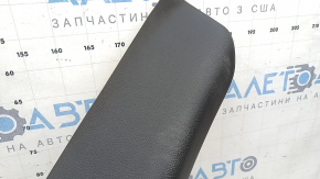 Side panel of the 2nd row of seats, left, Audi Q8 19-23, black ANTHRAZIT leather, crack in the fastening, covered in soot